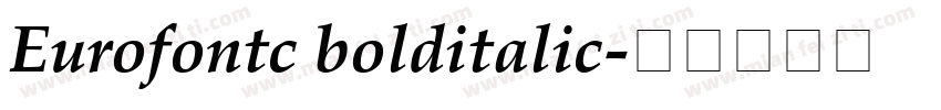 Eurofontc bolditalic字体转换